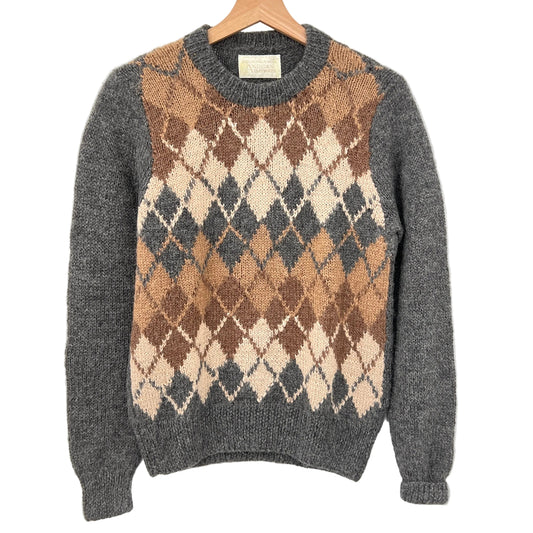 Andean Pure Alpaca Handmade Argyle Sweater