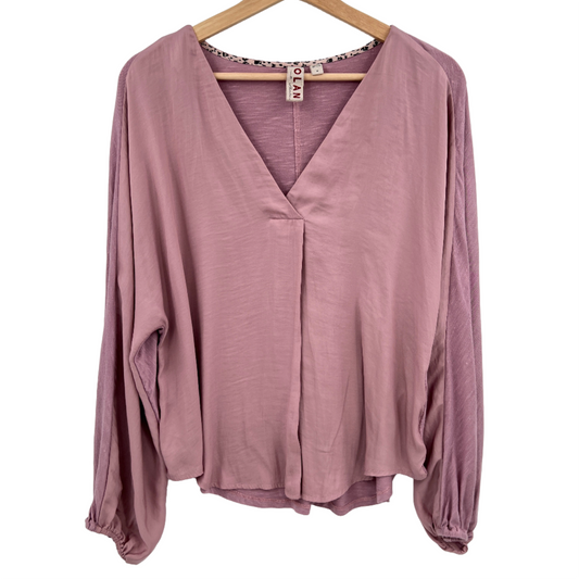 Dolan Contrast fabric Long sleeve Blouse M