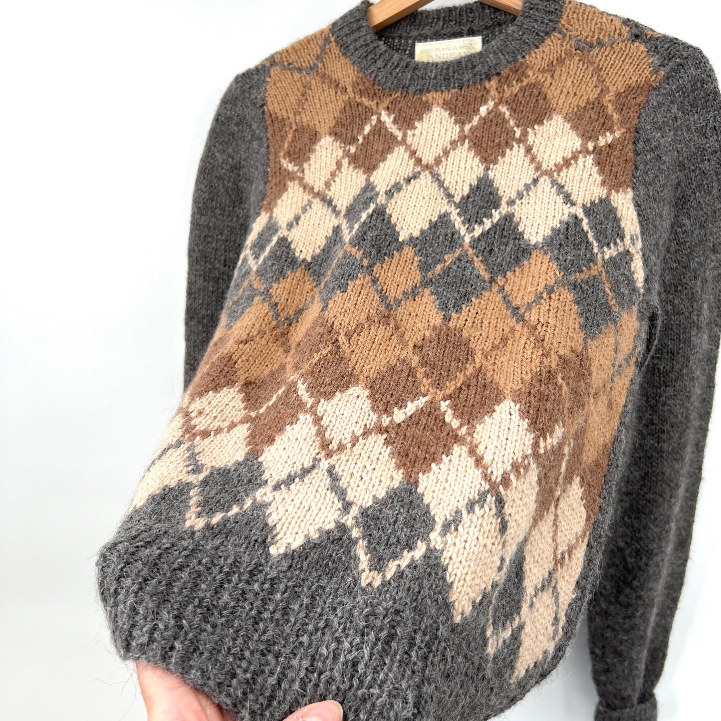 Andean Pure Alpaca Handmade Argyle Sweater