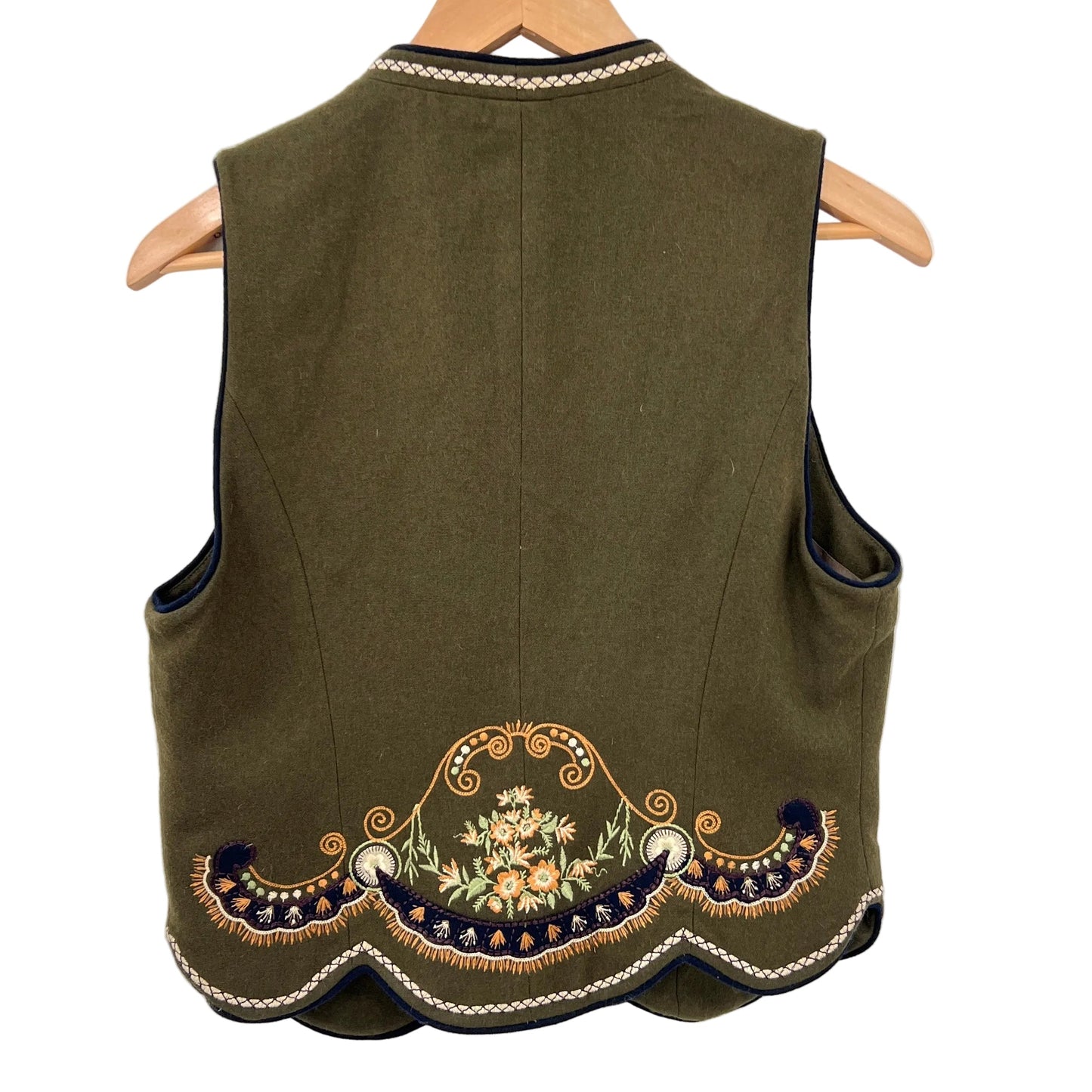 Vintage Dry Goods Wool Blend Embroidered Vest