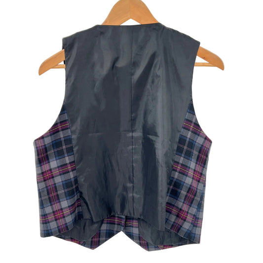 Y2K Plaid Business Suit Like Fitted Vest
