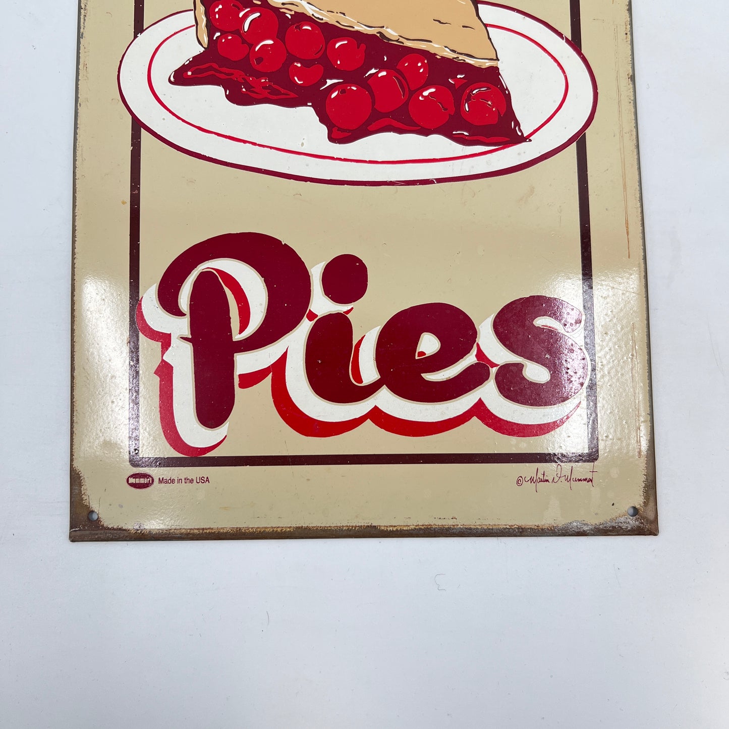 Vintage Homemade Pies Metal Sing