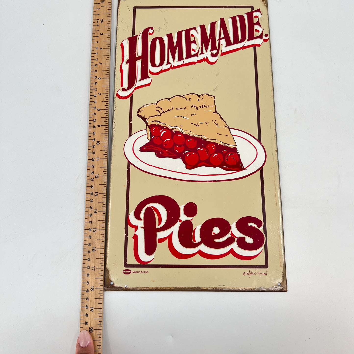 Vintage Homemade Pies Metal Sing