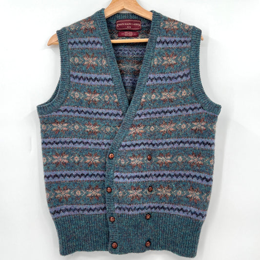 Vintage Chaps Ralph Lauren Pure Wool Sweater Vest M