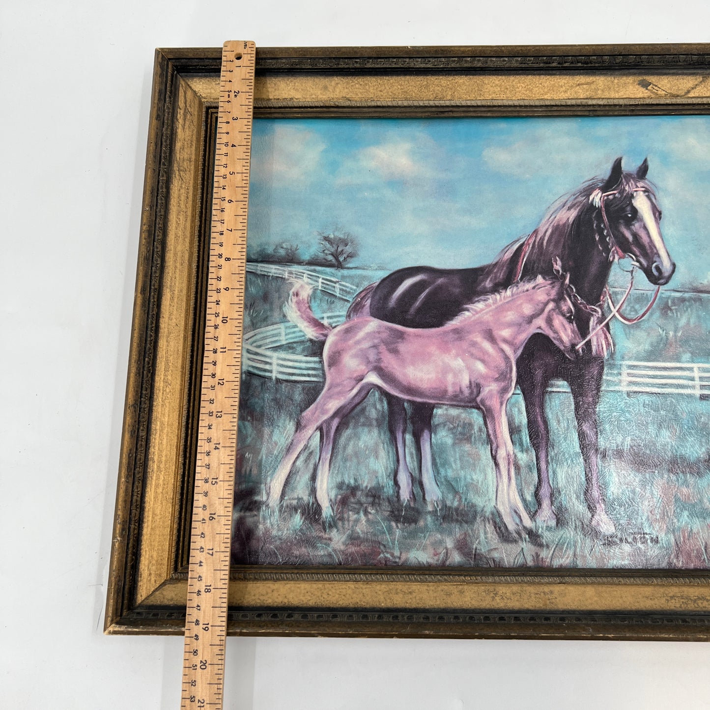 Vintage Framed Print Horse by Silton