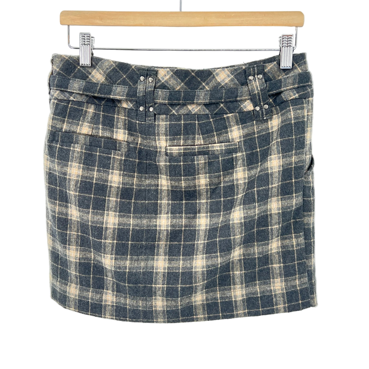Y2K Smart Set Plaid Belted Mini Skirt