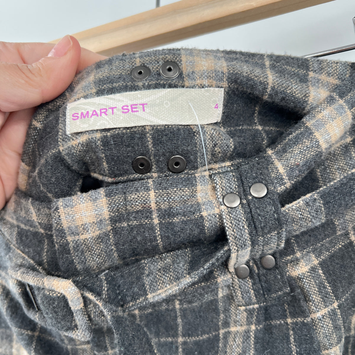 Y2K Smart Set Plaid Belted Mini Skirt