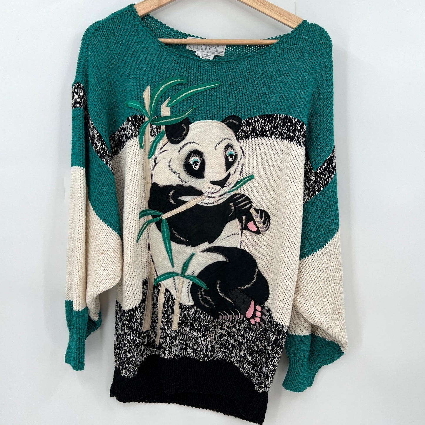 SOLD. Vintage Nannell Panda Oversized Sweater