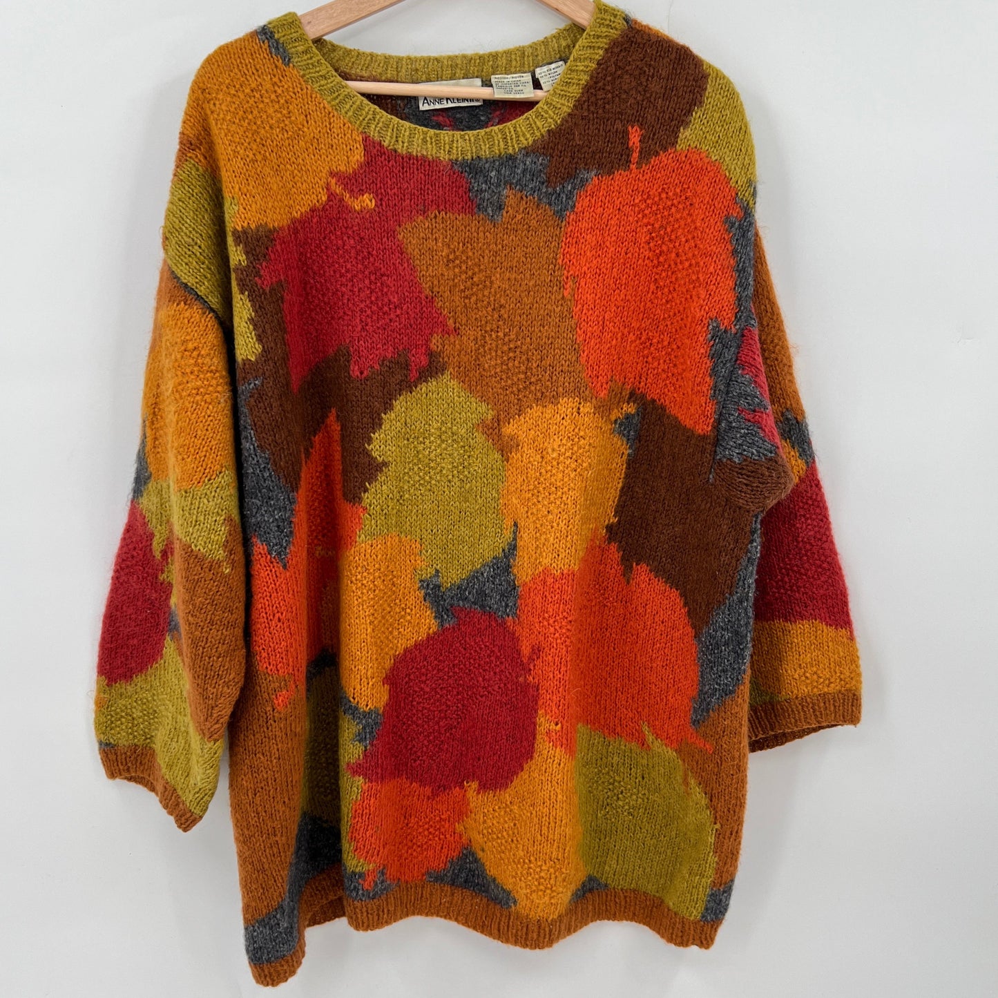 Vintage Anne Klein II Mohair Blend Oversized Fall Sweater M