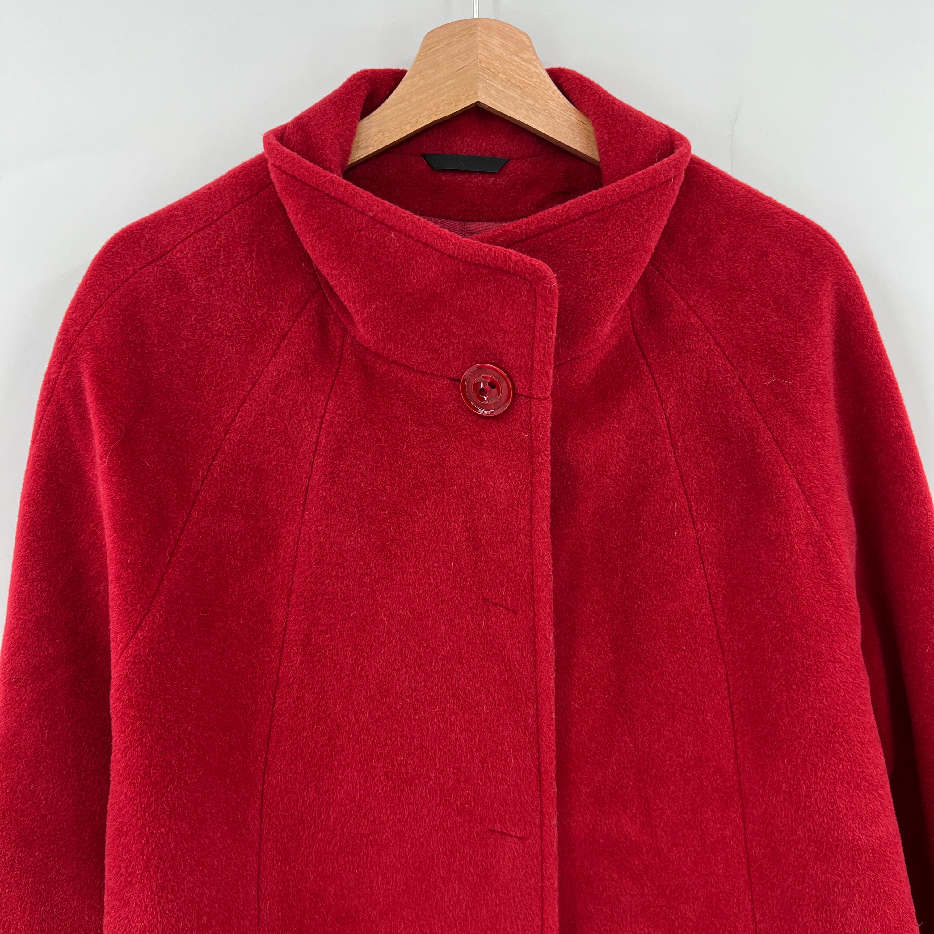 SOLD. Due by Cinzia Rocca Alpaca Virgin Wool Coat 12 Sol Revival Thrift