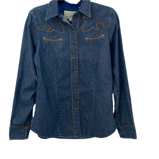 Ropers Embroidered Denim Button up