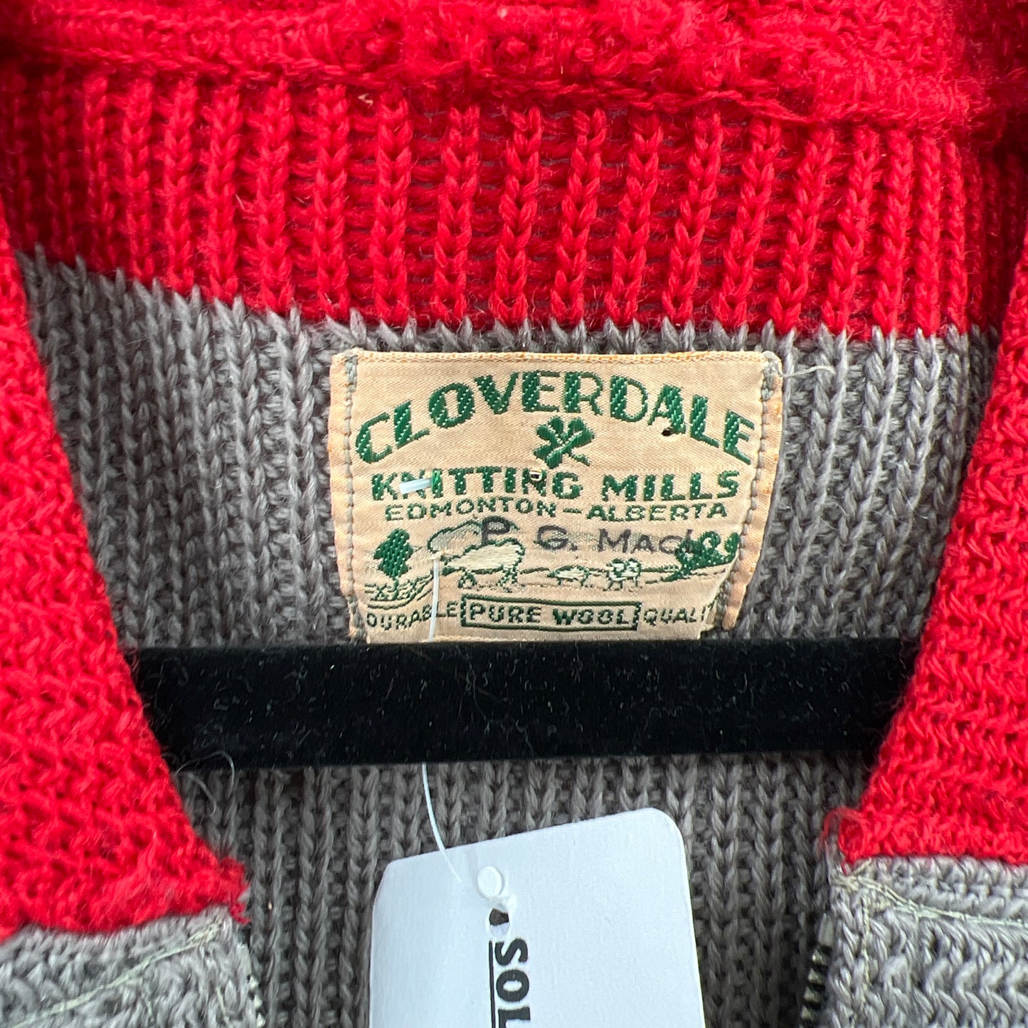 SOLD. Vintage Cloverdale Wool W Cardigan S/M