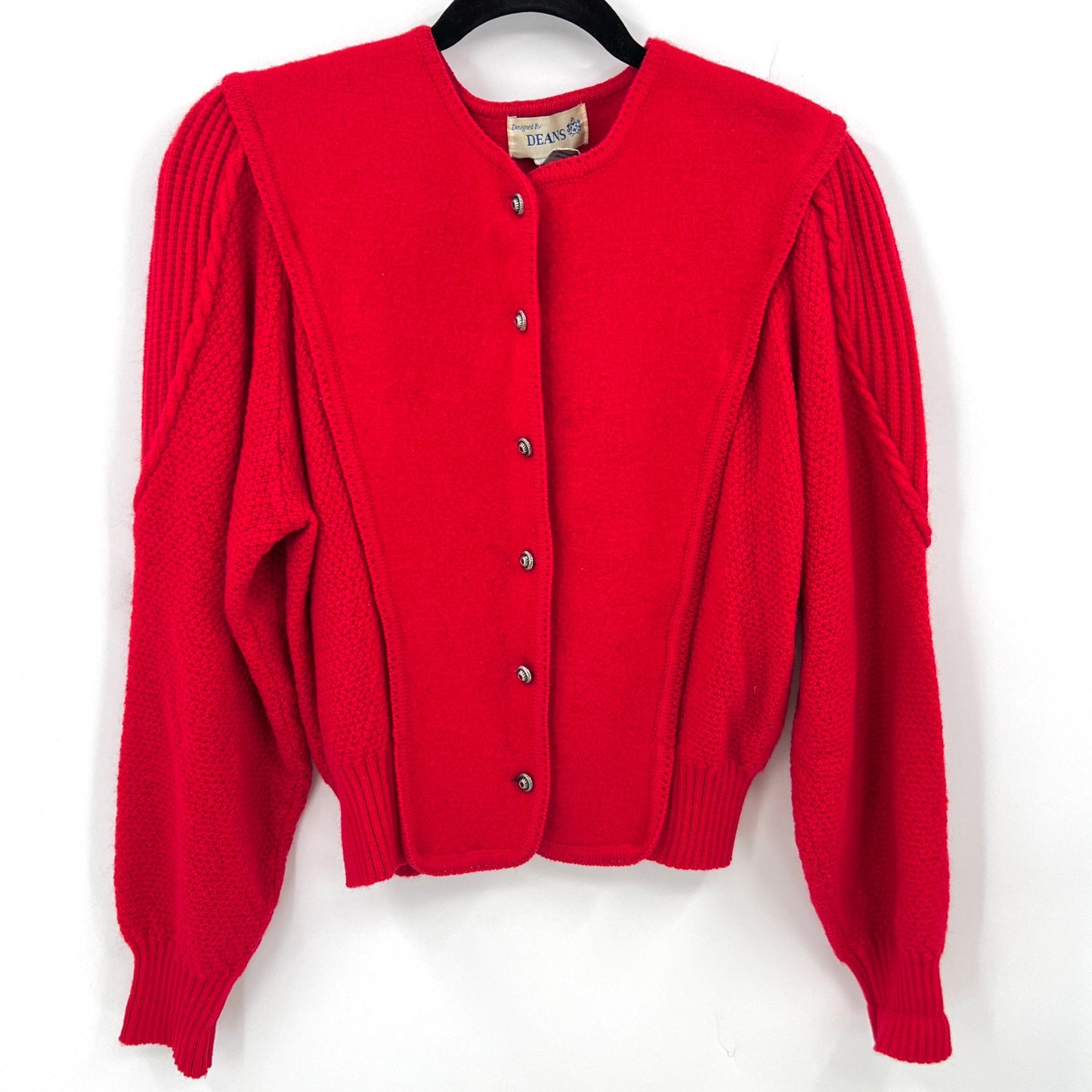 SOLD. Vintage Deans Wool Cardigan M