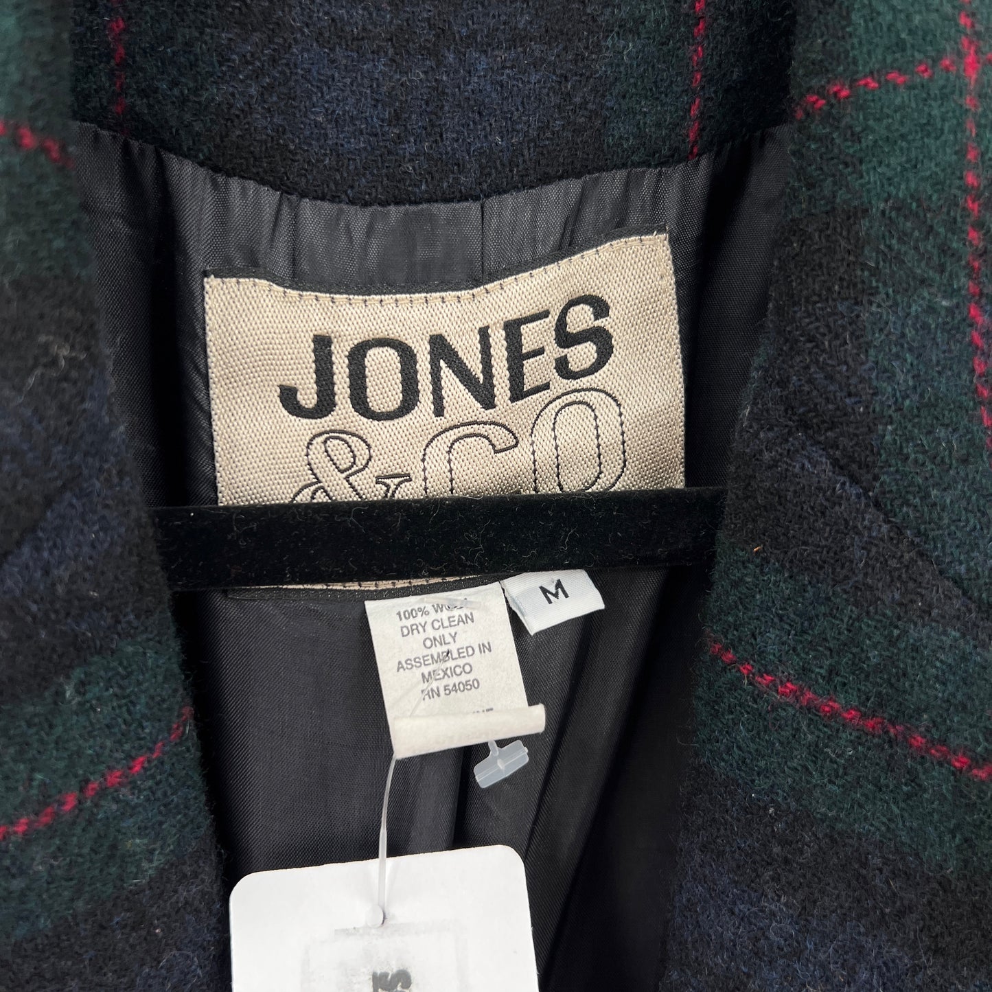 SOLD. Vintage Jones & Co Plaid Wool Blazer M