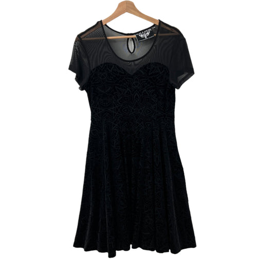 Killstar Velour Mesh Top Skater Dress