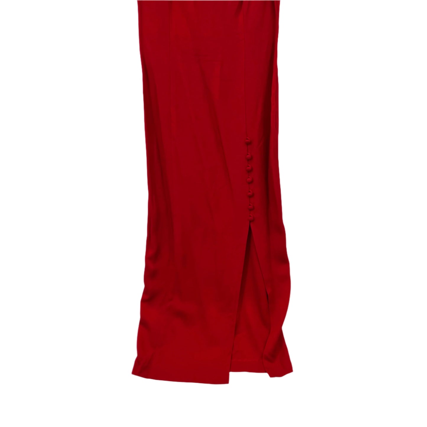 Vintage Red Maxi Dress Front Slit