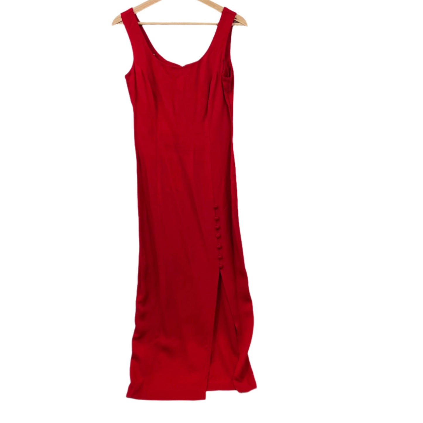 Vintage Red Maxi Dress Front Slit