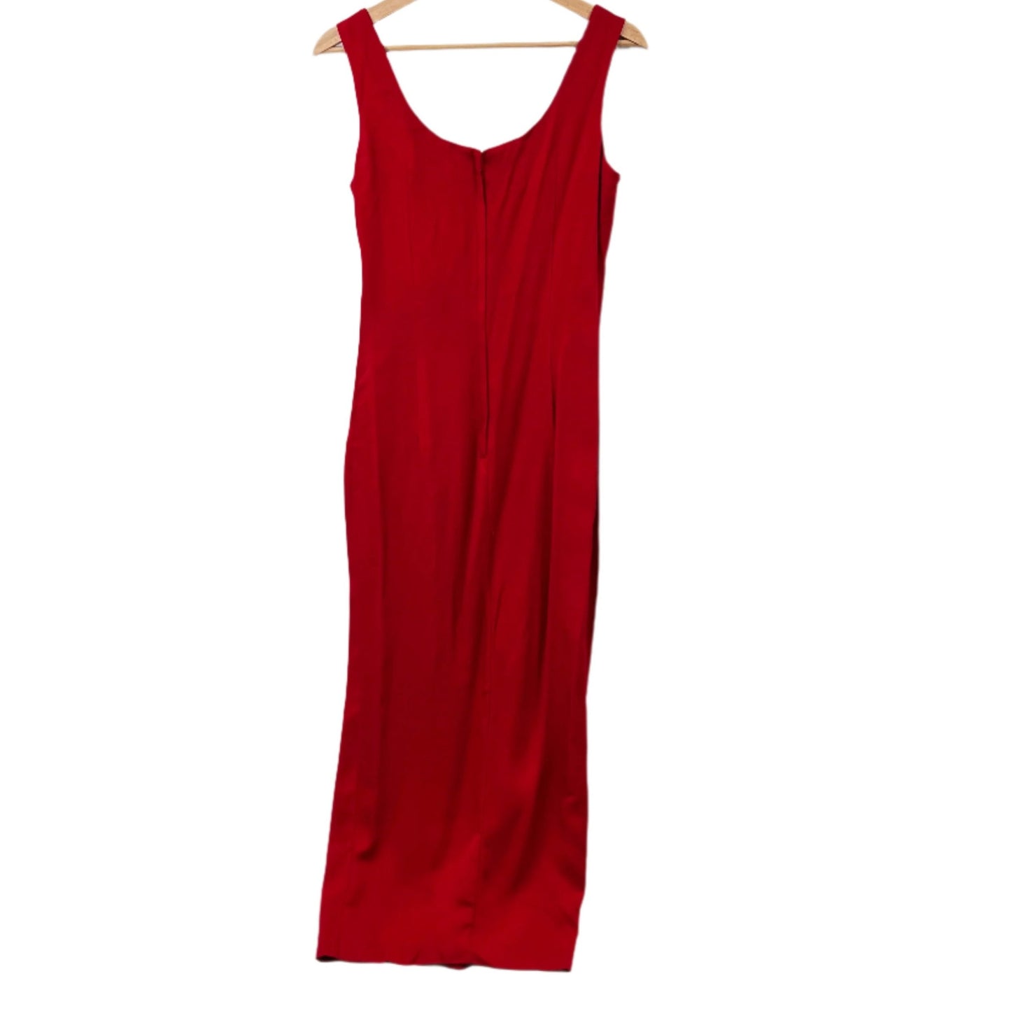 Vintage Red Maxi Dress Front Slit