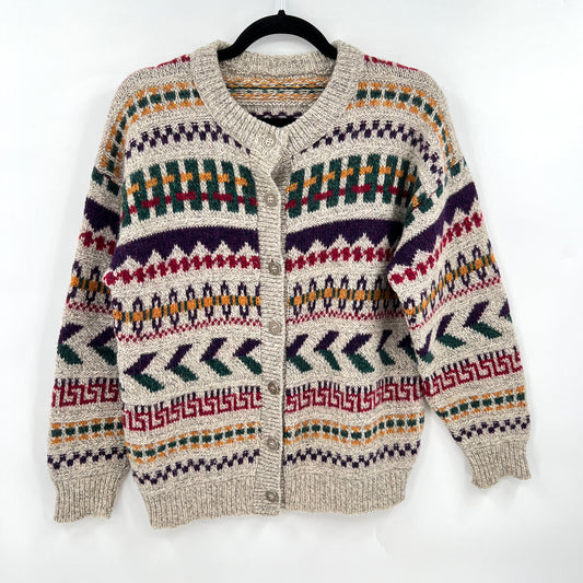 SOLD. Vintage Wool Blend Cardigan L