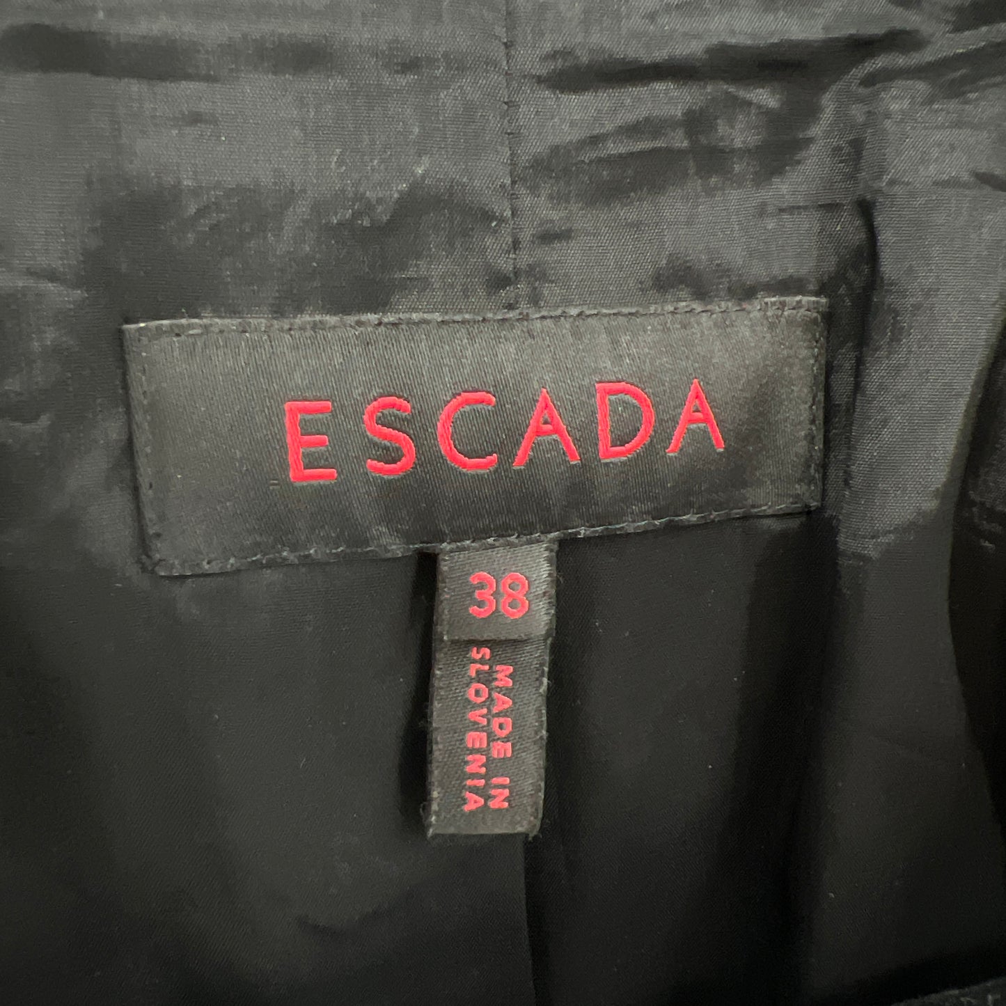 SOLD - Escada Fitted Golden Button Blazer 38