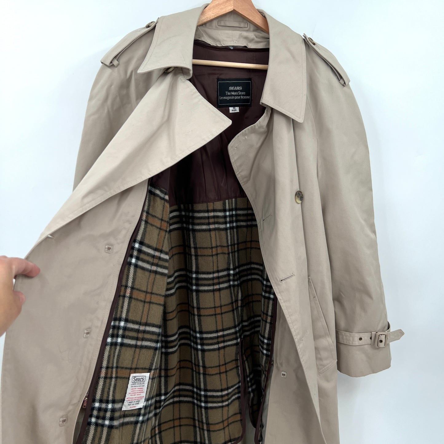Vintage Sears Trench Coat M