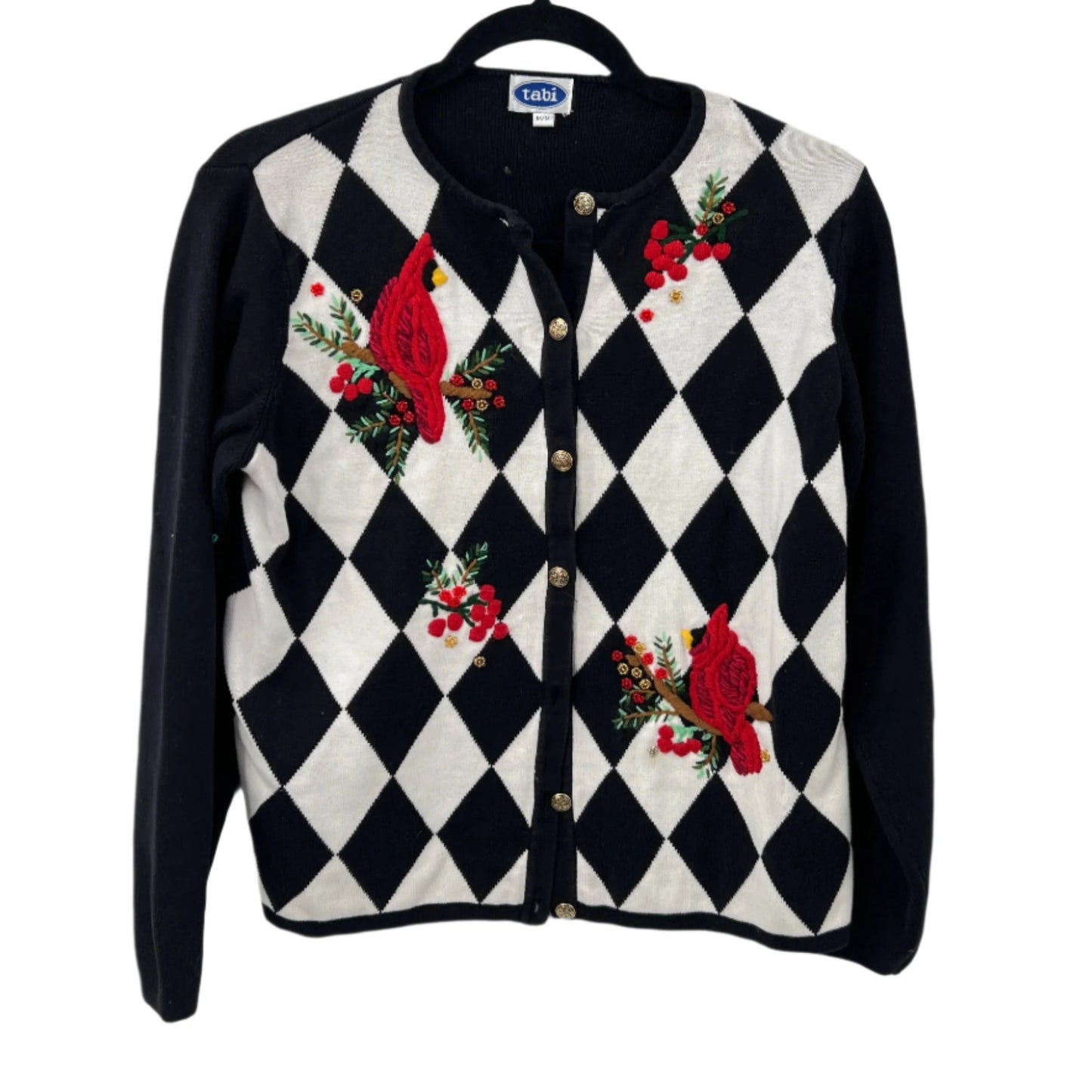 Tabi Cardinal Embroidered Cardigan