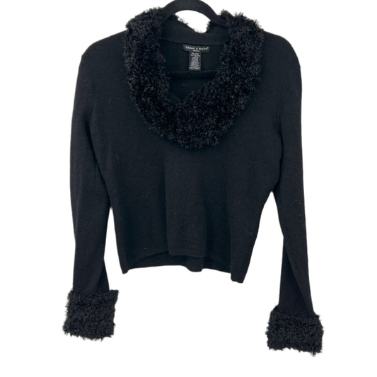 Merino Wool Faux Fur Sweater Top