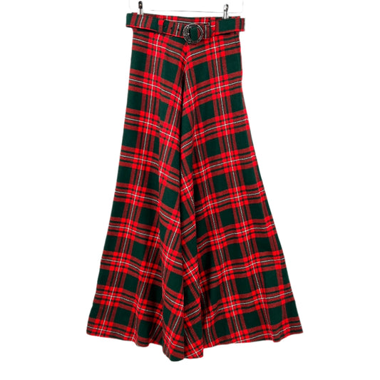 Vintage Kellett Garment Plaid Maxi Skirt