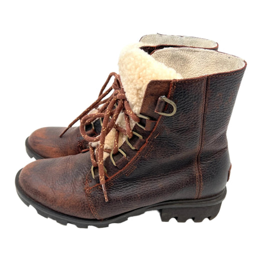 Sorel Leather Fenix Lace Up Boots