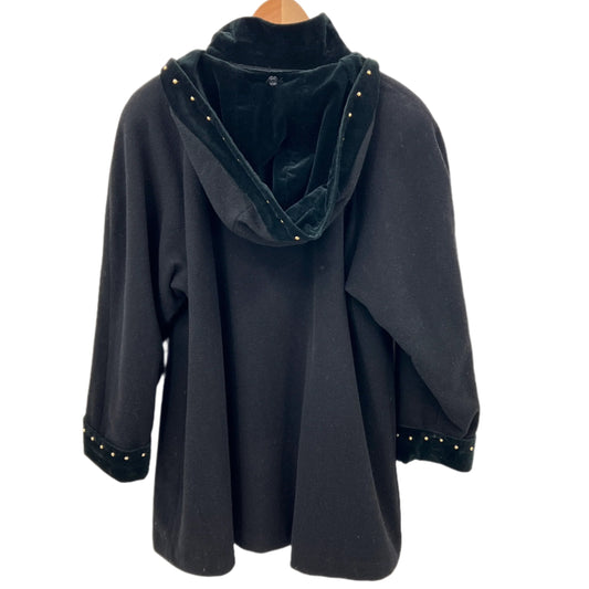 Vintage Emblem Hooded Wool Coat