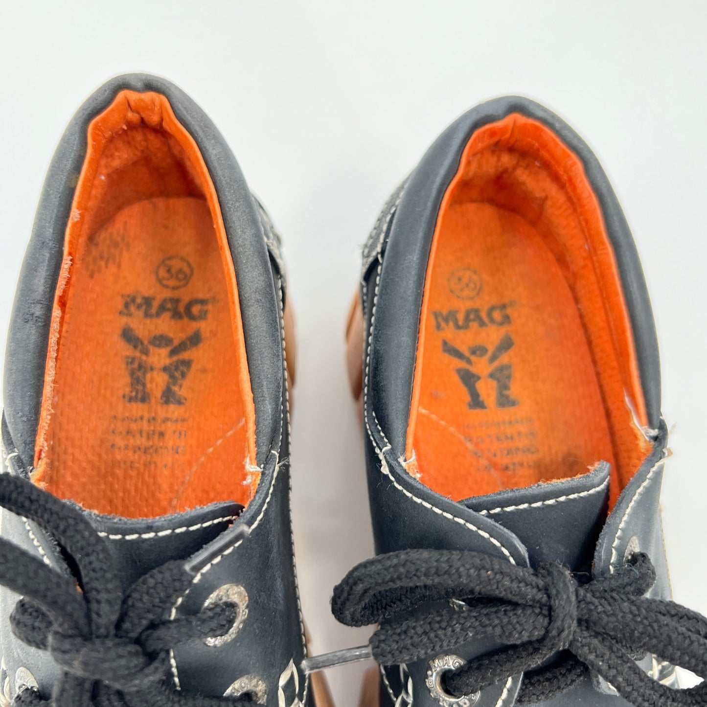 Y2K MAG Leather Platform Shoes 36EU