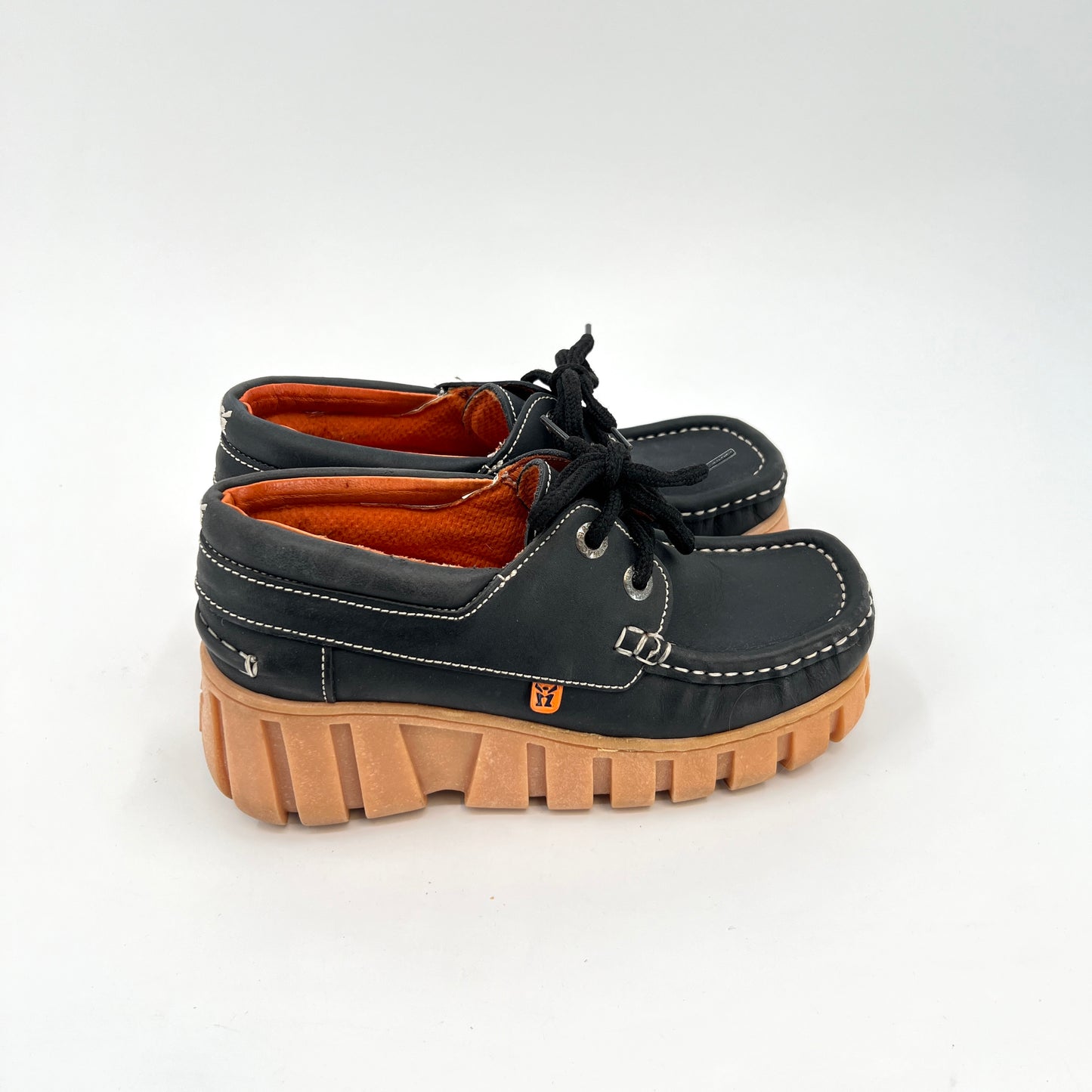 Y2K MAG Leather Platform Shoes 36EU