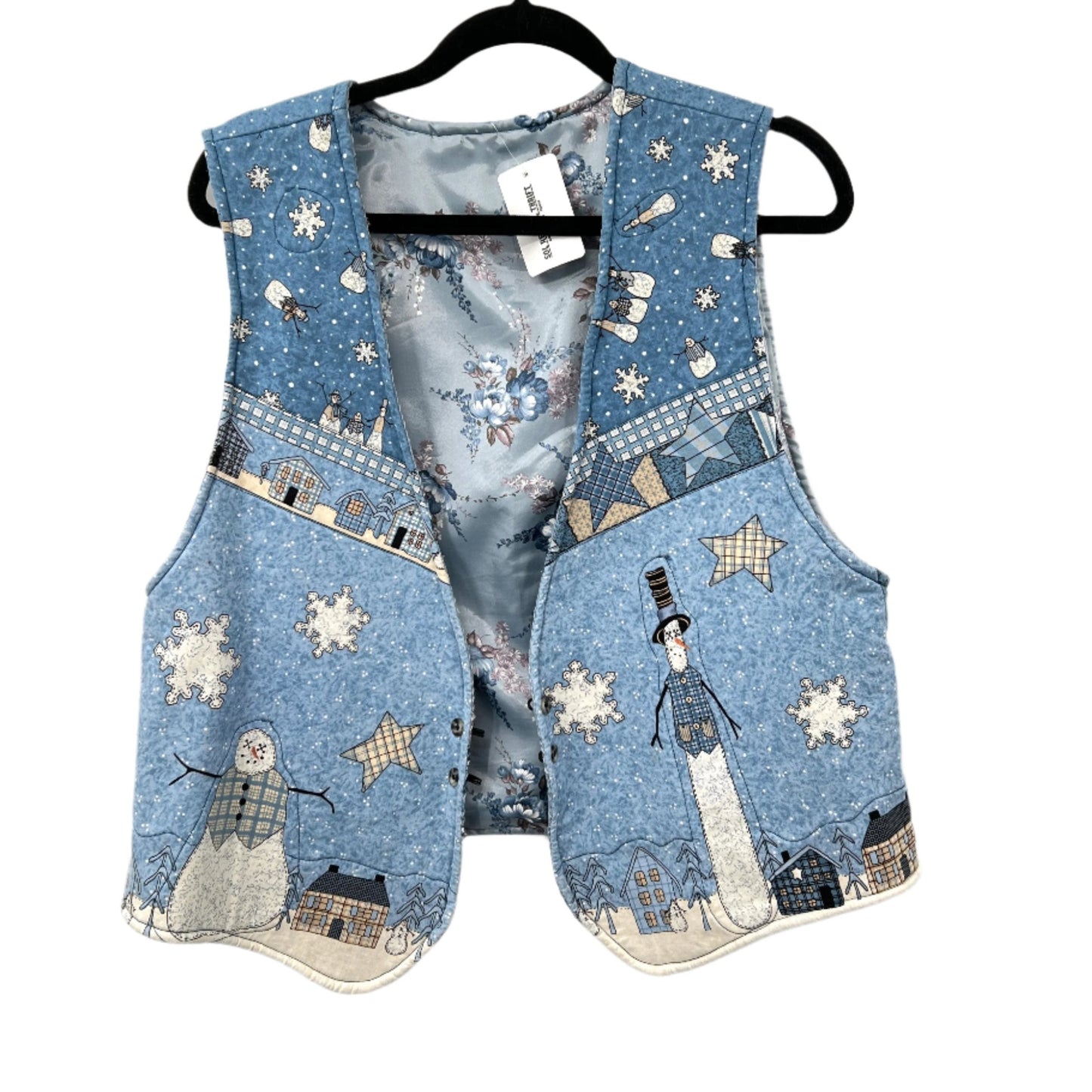 Handmade Snow Man Quilted Style  Vest