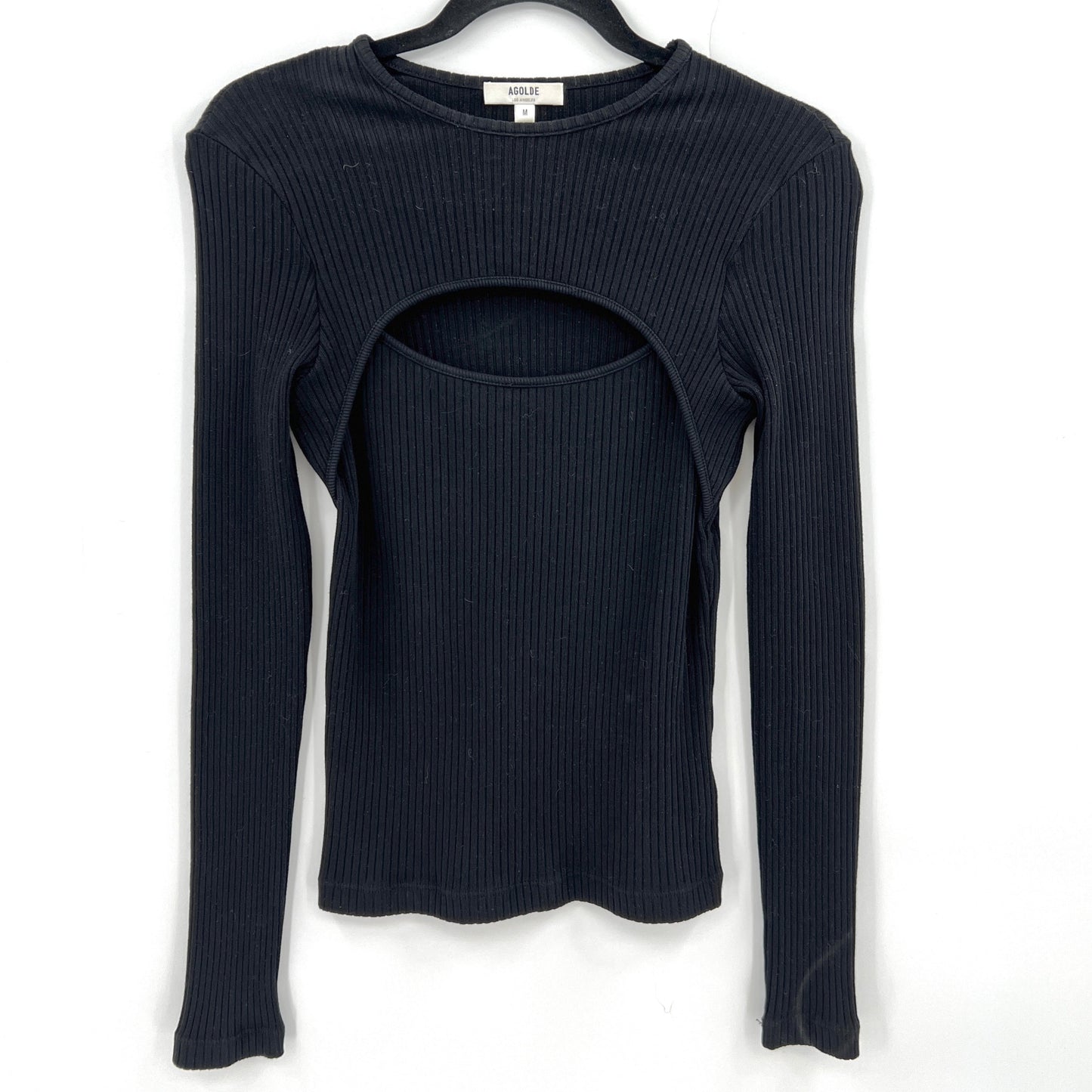 SOLD. Agolde Lyza Cut Out Long Sleeve Top M