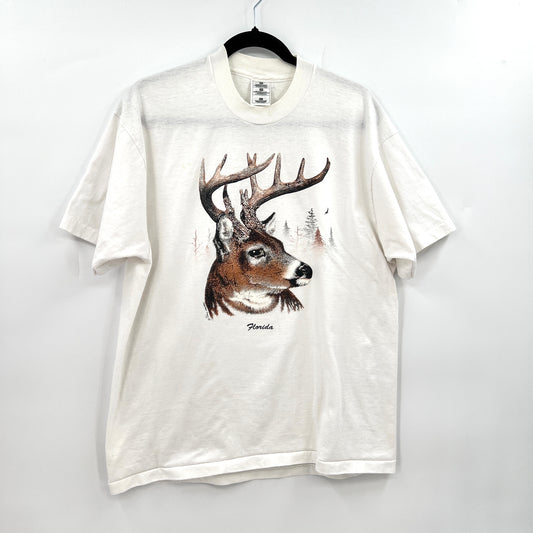 SOLD. Vintage Deer Florida Singel Stitch Tee L