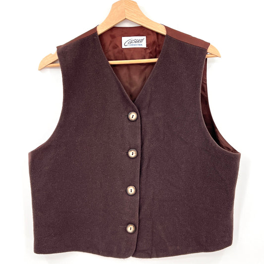 SOLD. Vintage Casual Wool Vest L