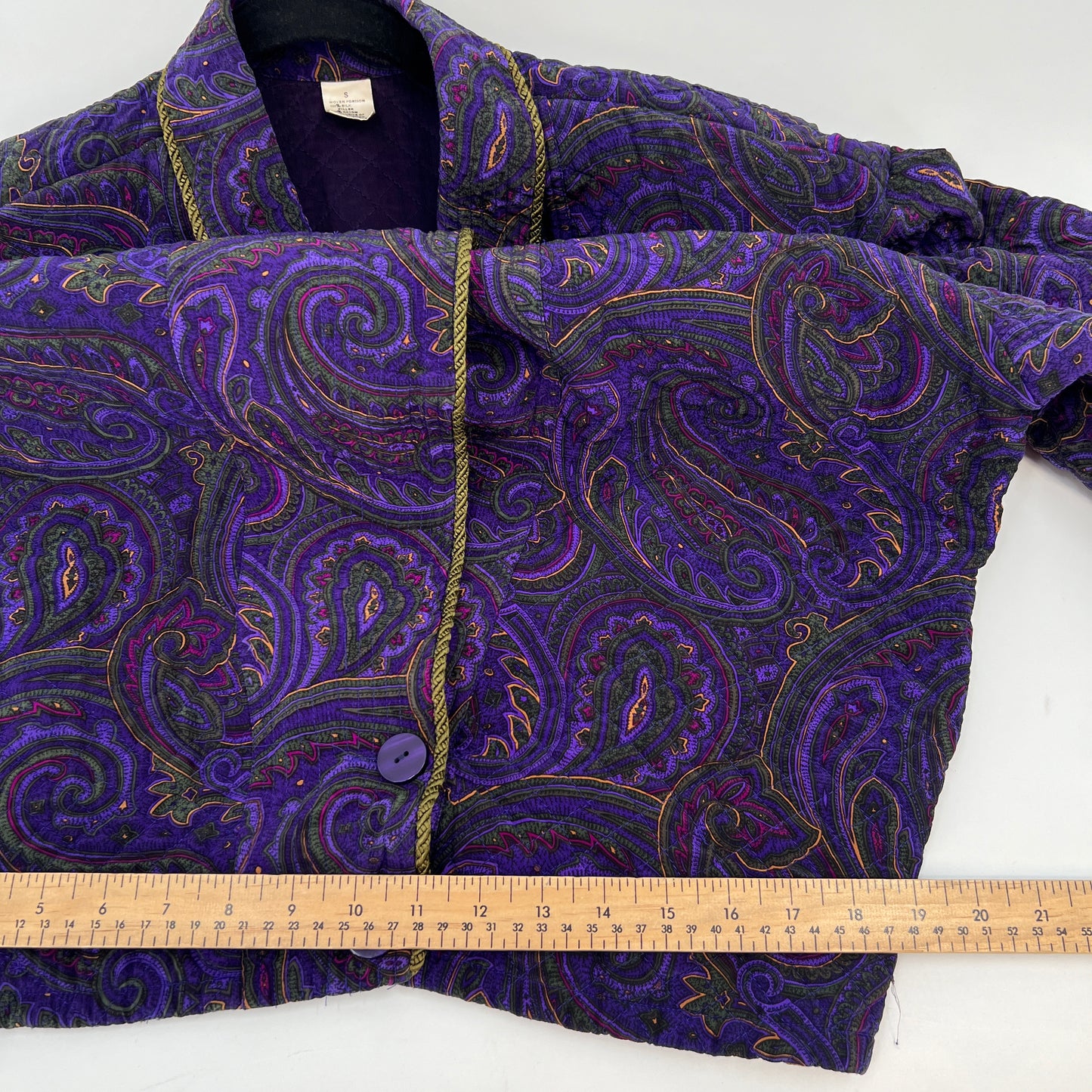 SOLD - Vintage Paisley Quilted Light Jacket S