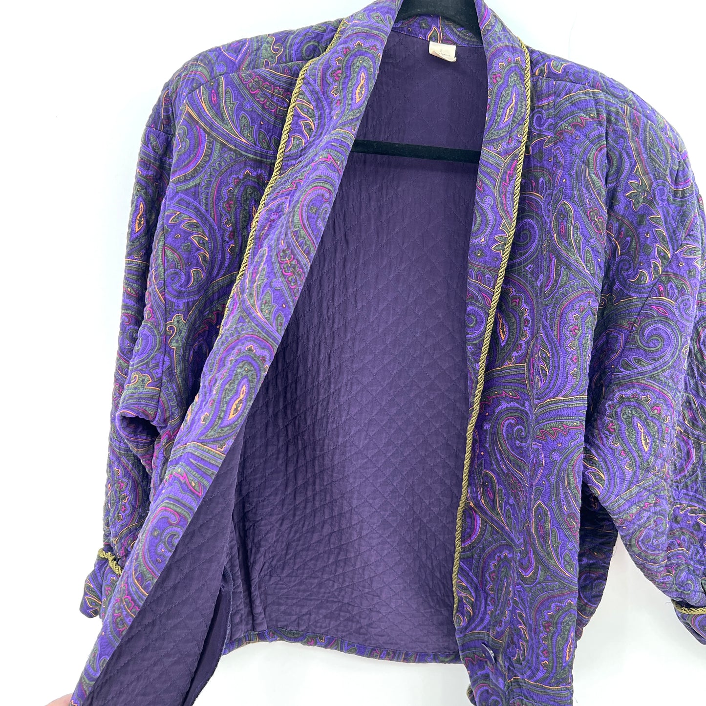 SOLD - Vintage Paisley Quilted Light Jacket S