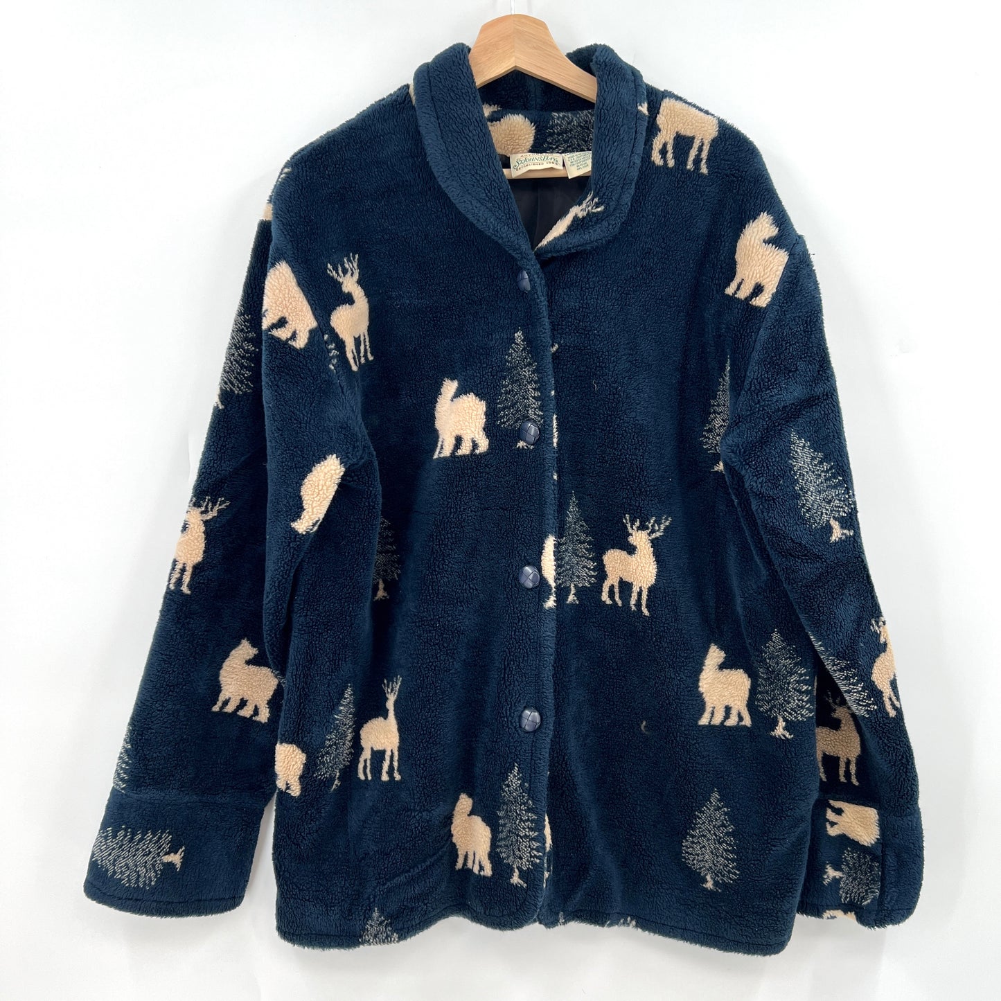 SOLD. Vintage Elk Fleece Light Jacket L