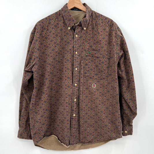 SOLD. Vintage Tommy Hilfiger Paisley Print Button Down Shirt L