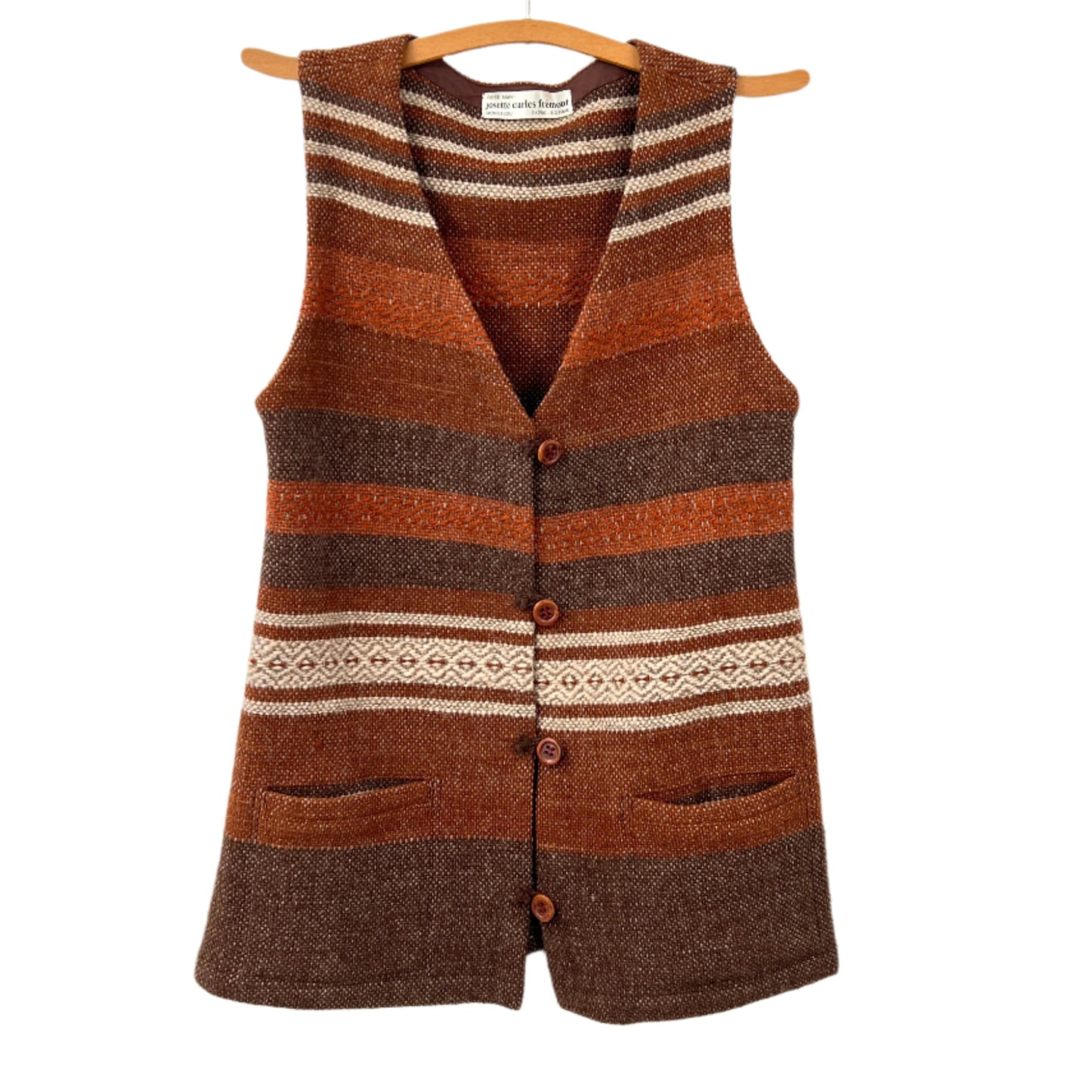 Vintage Josette Carles Woven Vest