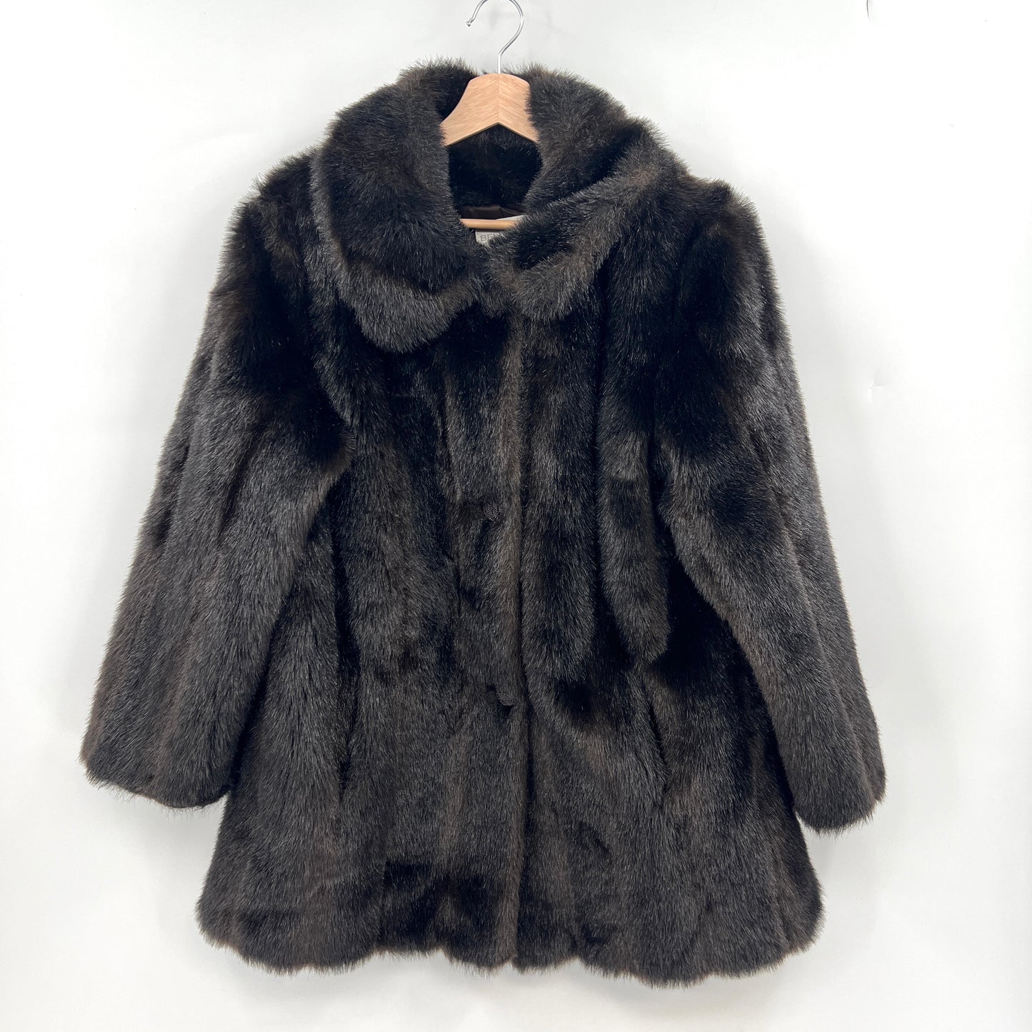 Vintage Bellessa Faux Fur Coat M