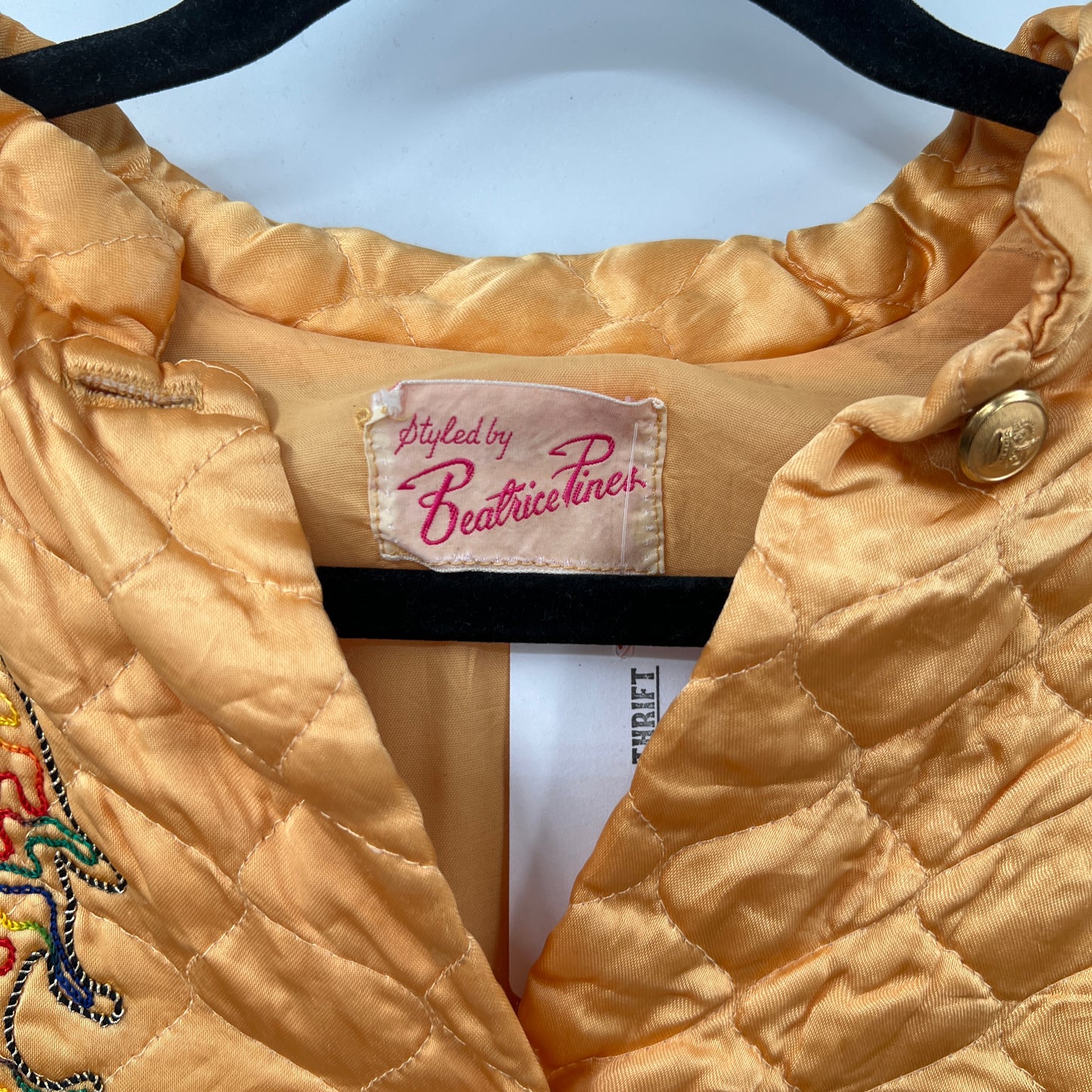 Rare Vintage Beatriz Pines Oriental Quilted Jacket