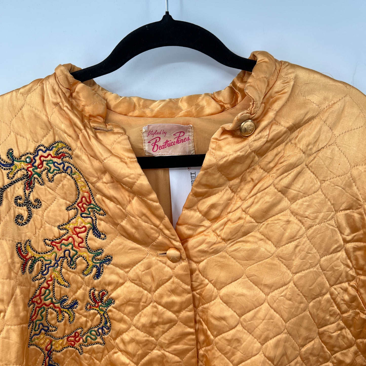 Rare Vintage Beatriz Pines Oriental Quilted Jacket