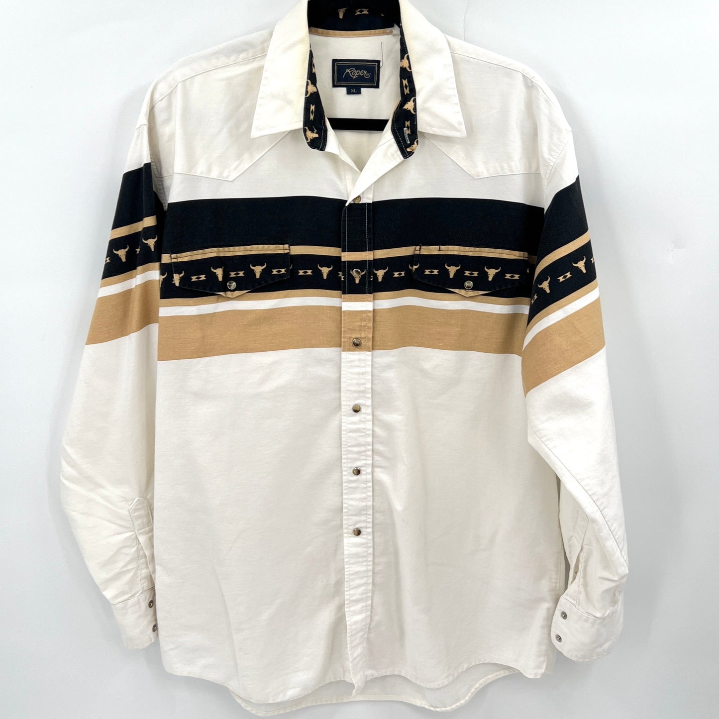 SOLD. Vintage Roper Western Snap Button Casual Shirt XL