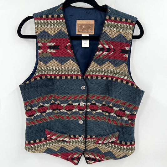 SOLD. Vintage Roughrider Tapestry Western Vest