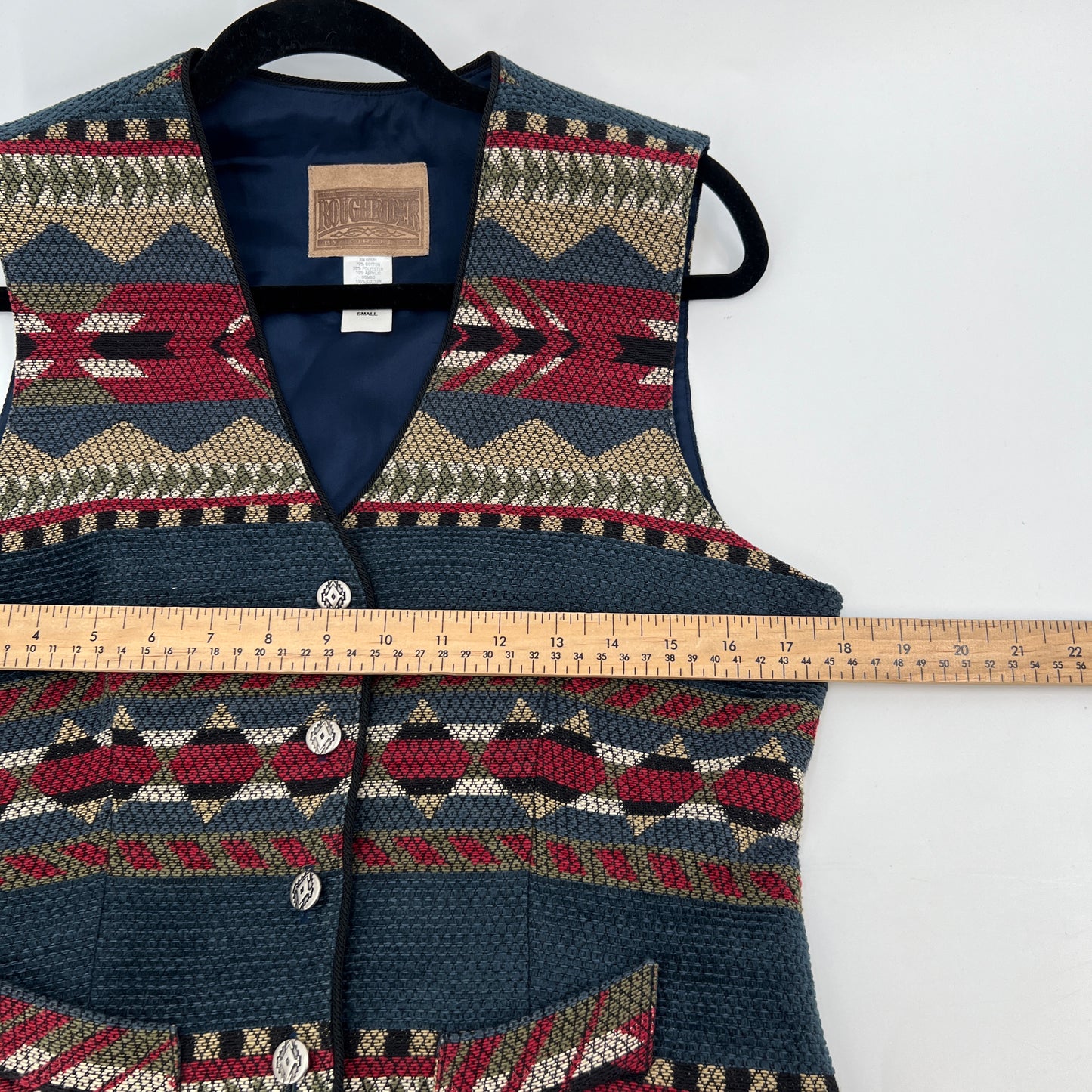 SOLD. Vintage Roughrider Tapestry Western Vest