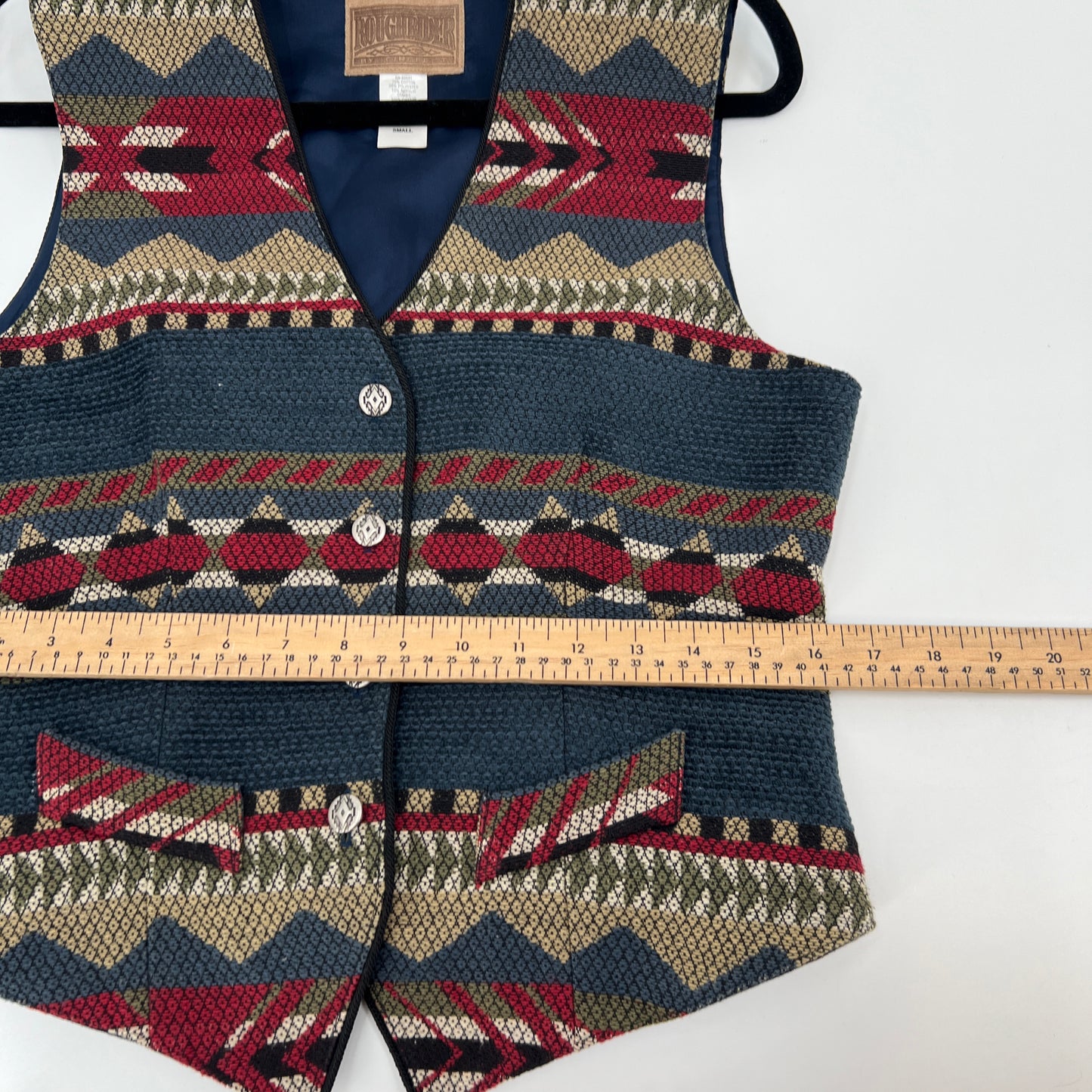 SOLD. Vintage Roughrider Tapestry Western Vest