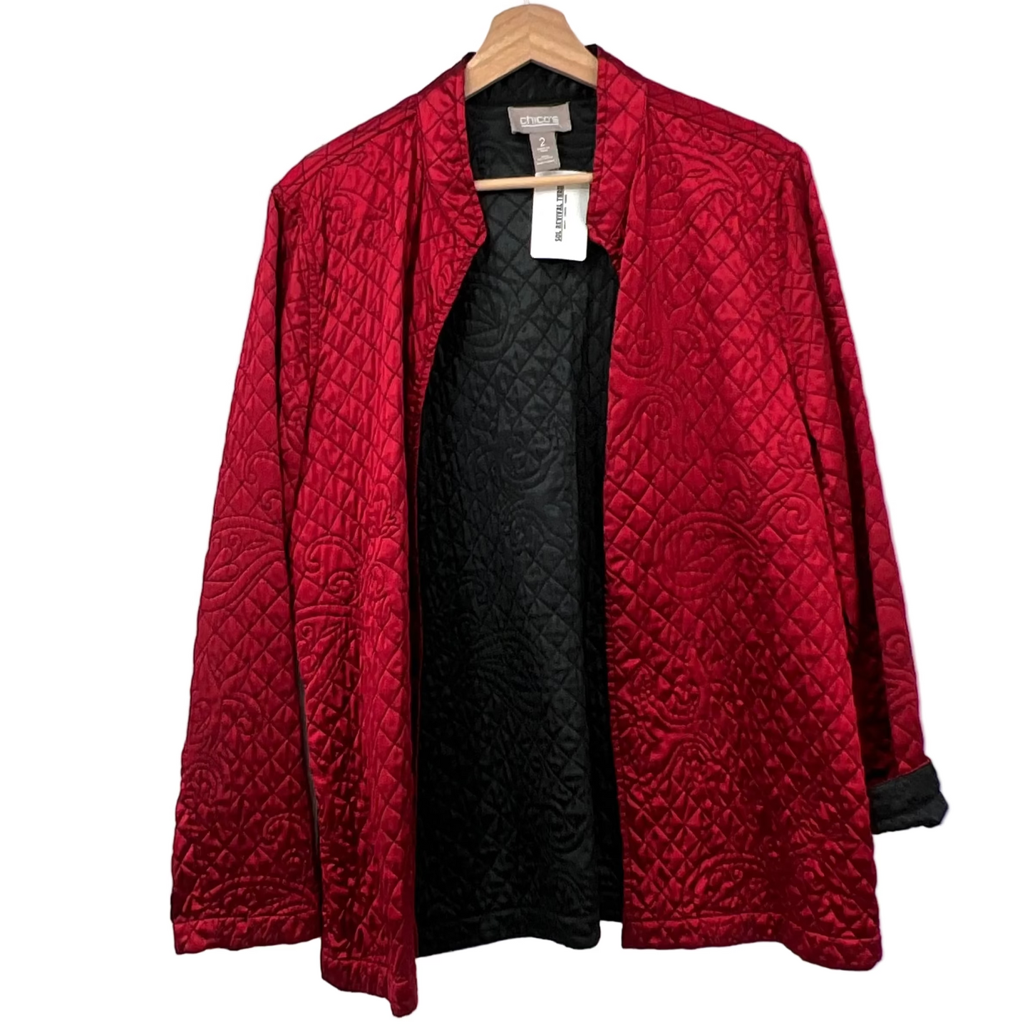 Chico's Light Quilted Open Jacket Blazer