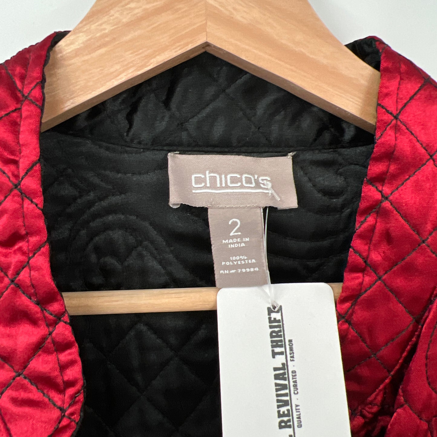Chico's Light Quilted Open Jacket Blazer